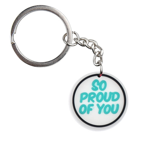 So Proud Of You Inspirational slogan Keychain Car Keyring Cartoon Creative