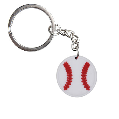 34 Styles Basketball Tennis Baseball Softball Keychain PVC Sports Pendant Key