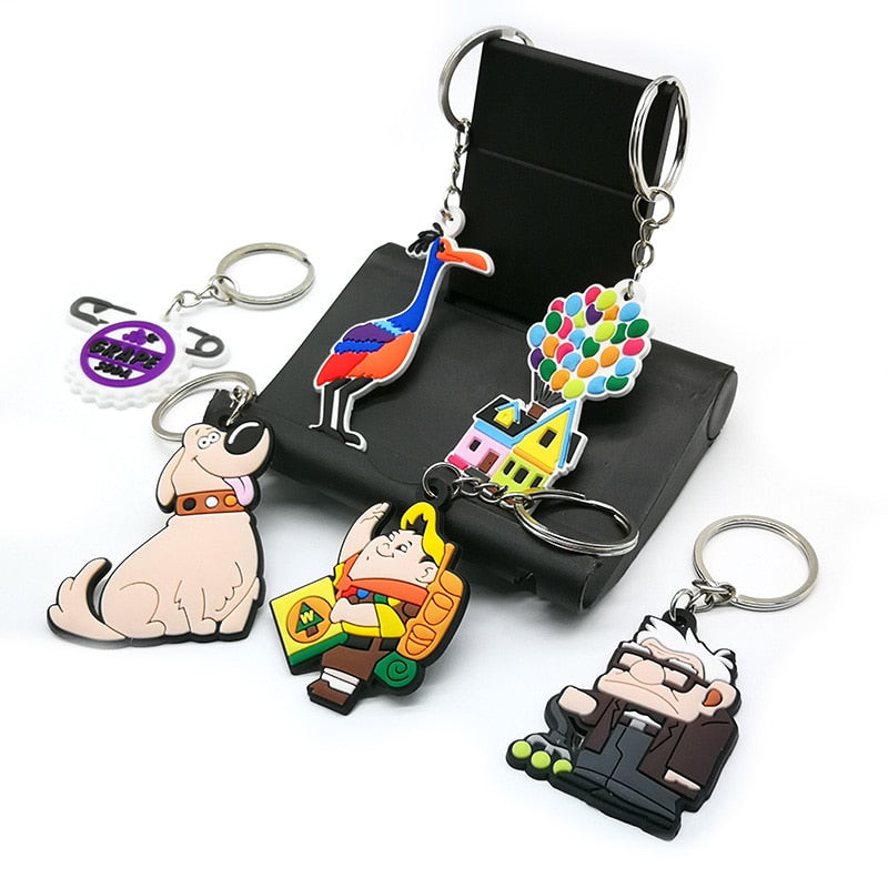 6 Styles Dog House Balloons Cartoon Rubber Key Chains Creative Keychain Cute