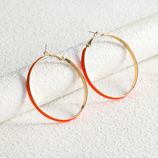 RedOrange Hoop Earrings Cartoon Ear Pendants Accessories Women Jewelry