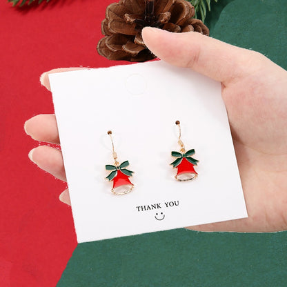 Christmas Bell Drop Earrings Women Gifts Earring Cute Girls Eardrop Jewelry