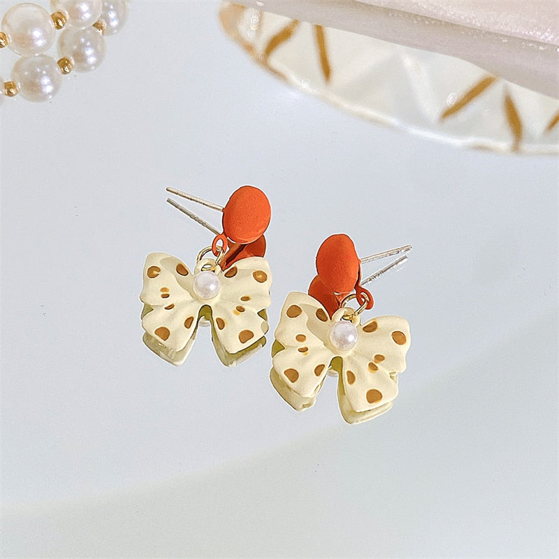 9 Styles Floral Pearl Lady Cute Stud Earrings for Women Jewelry Girls Earrings