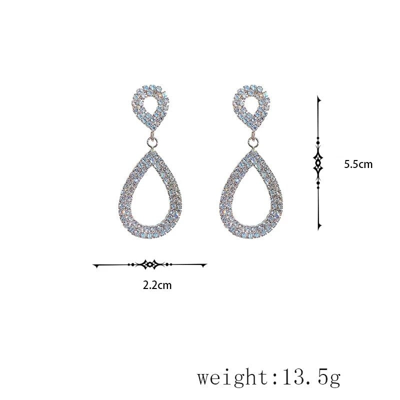 Two Water Drops Dangle Earrings for Fashion Stylish Jewelry Drop Earrings