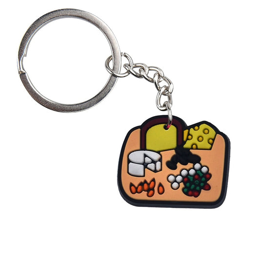 Cheese Board Cute Keychain PVC Keychain Backpack Ornaments Pendant Keyring