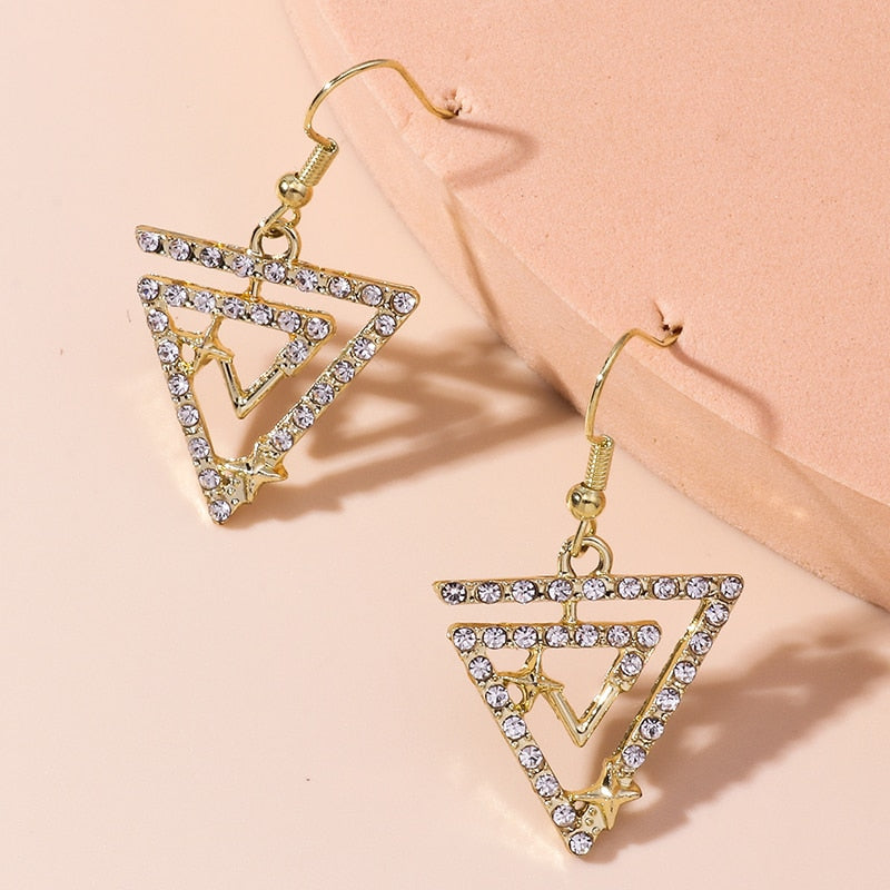 Triangle Spin Drop Earrings Women Gifts Earring Cute Girls Eardrop Jewelry