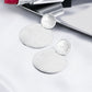 Textured Double Round Drop Earrings Women Girl Fashion Trendy Jewelry