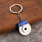 5 Colors Auto Parts Metal Keychain Car Hub Pendant Keyring For Men Women Car Key