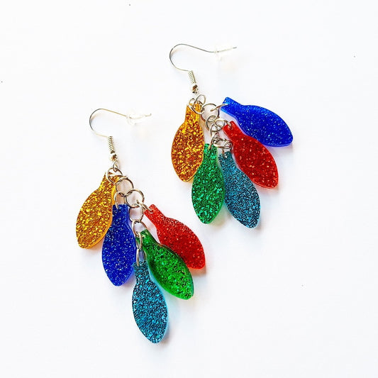 Glitter Lamps Drop Earrings Hip Hop Women Party Gift Jewelry Ear Fashion Pendant