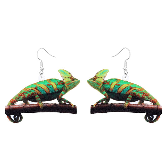 Lizard Design Drop Earrings Women Fashion Creative Art Cute Stylish Jewelry