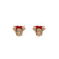 Red Bow Bull Stud Earrings For Women Girl Fashion Modern Jewelry Gift