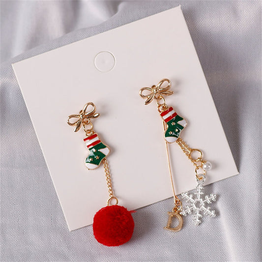 Snowflake Shoe Drop Earrings Women Party Cute Art Jewelry Dangle Gifts Earrings