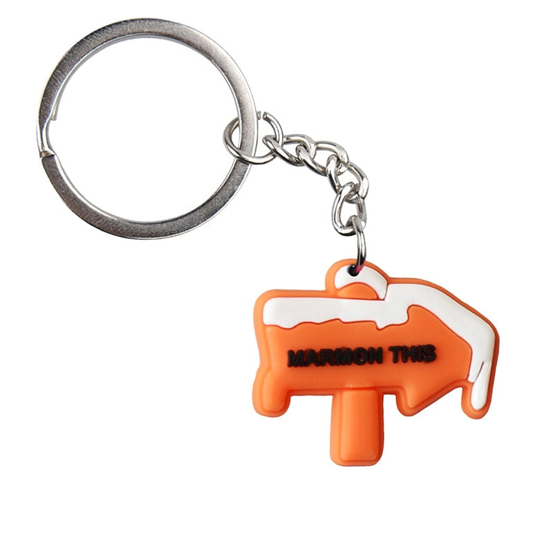 43 Styles Phrase Quotes Keychain Car Keyring Cartoon Creative Pendant Souvenir