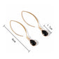 Black Drop Charm Lady Cute Dangle Earrings for Women Jewelry Girls Earrings