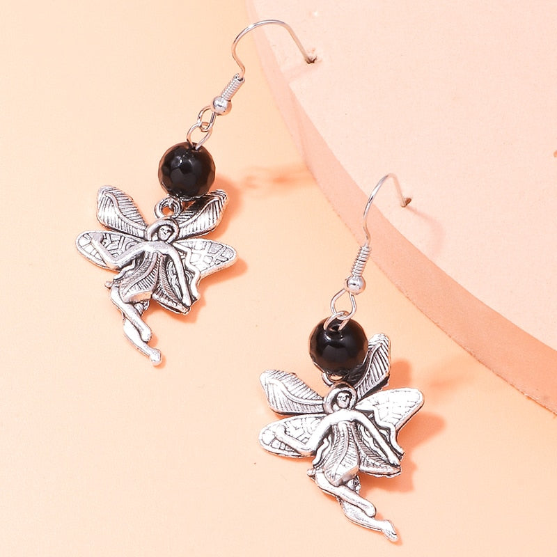 Fairy with Wings Drop Dangle Earrings Trendy Women Fashion Earrings Jewelry Gift