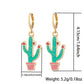 Cactus and Flowers Drop Earrings Jewelry For Women Fashion Accessories Trendy