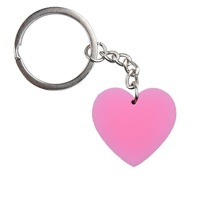 Cute Pink Heart Keychain Cartoon Creative Gift Key Holder Keyring Anime Souvenir