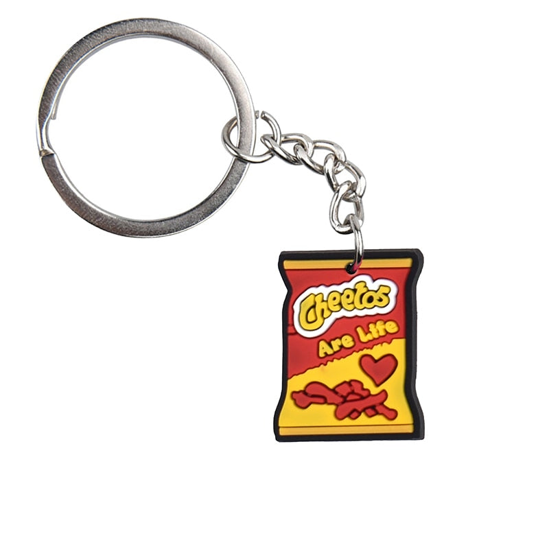 32 Styles Mexican food French Fries Keychain Cartoon Creative Gift Key Holder