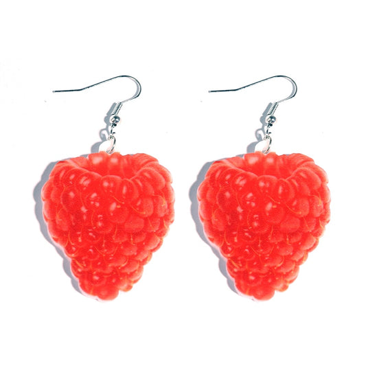 Raspberry Berry Drop Earrings Women Creativity Jewelry Cute Earring Girls Gift