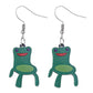 35 Styles Cute Cartoon Dinosaur Roller Skate Funny Drop Earrings Women Travel