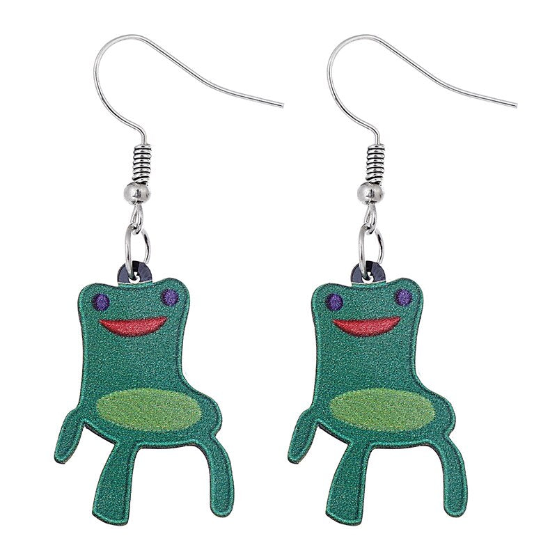 35 Styles Cute Cartoon Dinosaur Roller Skate Funny Drop Earrings Women Travel