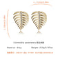 Golod-colored Palm Leaf Fashion Earrings Minimalist Creative Style Ear Studs
