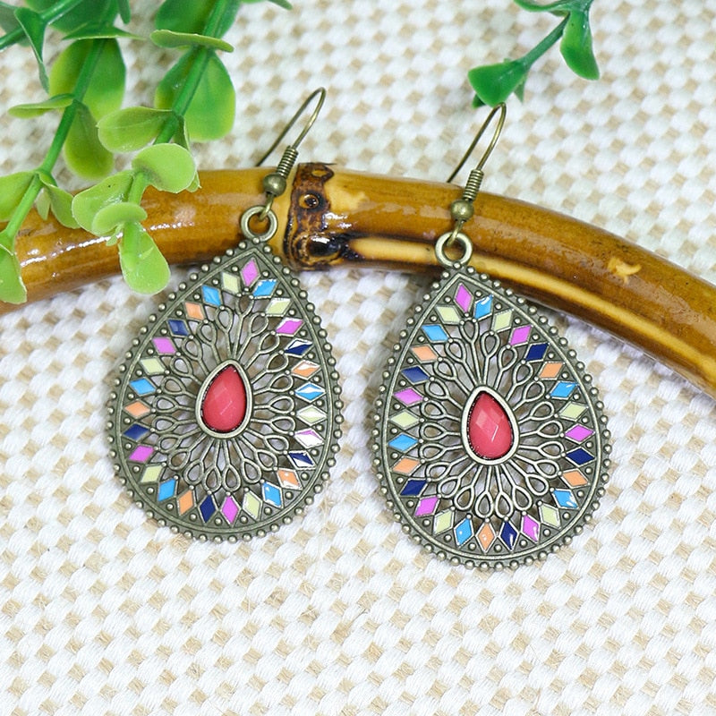 17 Styles Long Bohemian Shell Vintage Flower Fringed Dangle Earrings Women Party