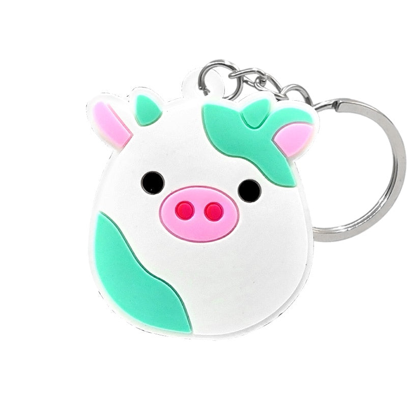 14 Styles Anime Keychain Cute Pigs Lovely Pink Animal Keyring Kids Toys Gadget