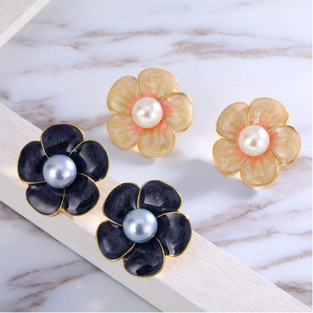 3D Flower Fashion Earrings Minimalist Creative Style Ear Studs Earrings