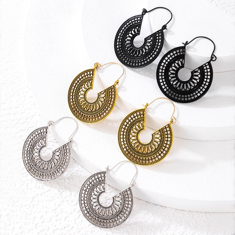 3 Pairs Vintage Style Hoop Earrings Trendy Women Fashion Earrings Jewelry Gift