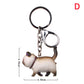 9 Colors Cute Cartoon Cat Pendant Keychain Fashion Bag Charms Ornament for Men