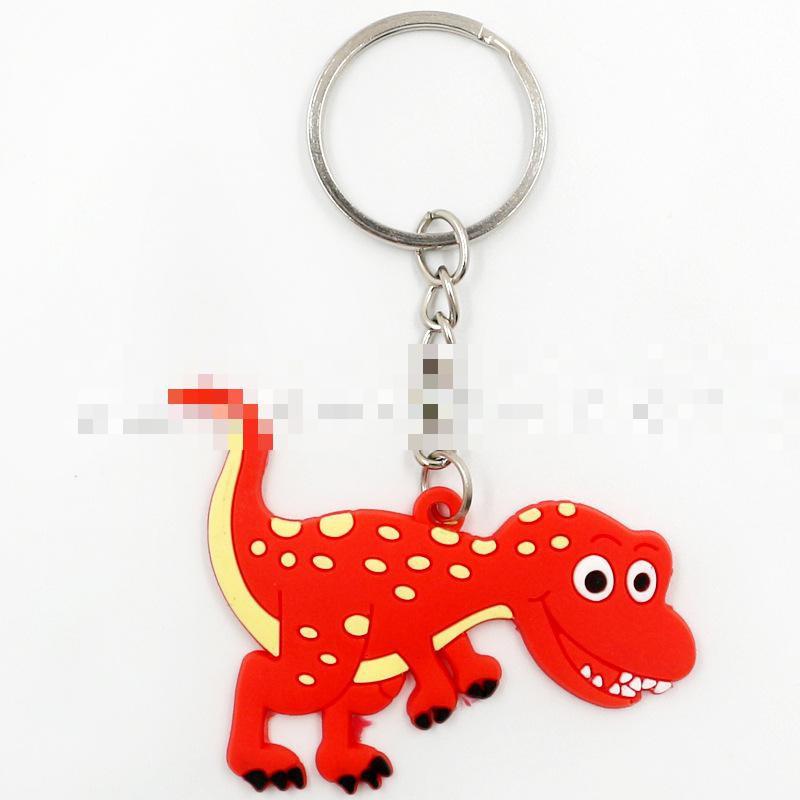 Funny Red Baby Dinosaur Keychain Party Gift Cute Keyring Cartoon DIY Jewelry