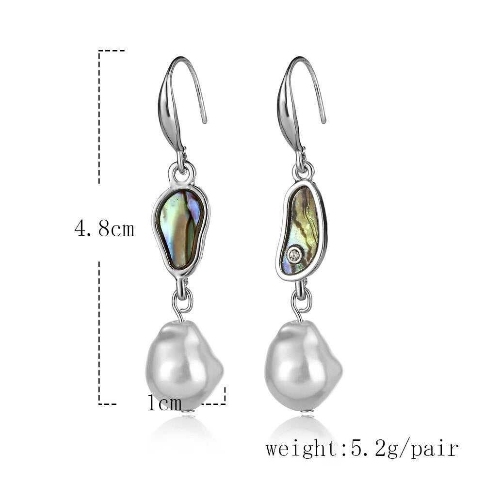 Baroque Pearl Dangle Earrings Charms Jewelry Fashion Creative Earrings For Women