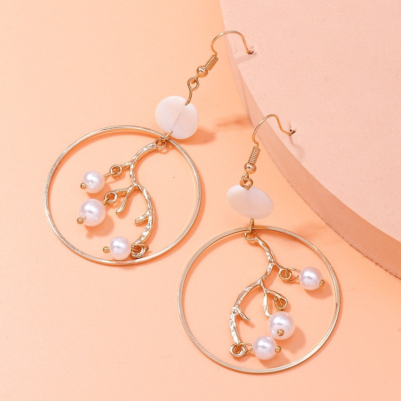 Tree Branch Fruit Drop Dangle Earrings Trendy Women Fashion Earrings Jewelry