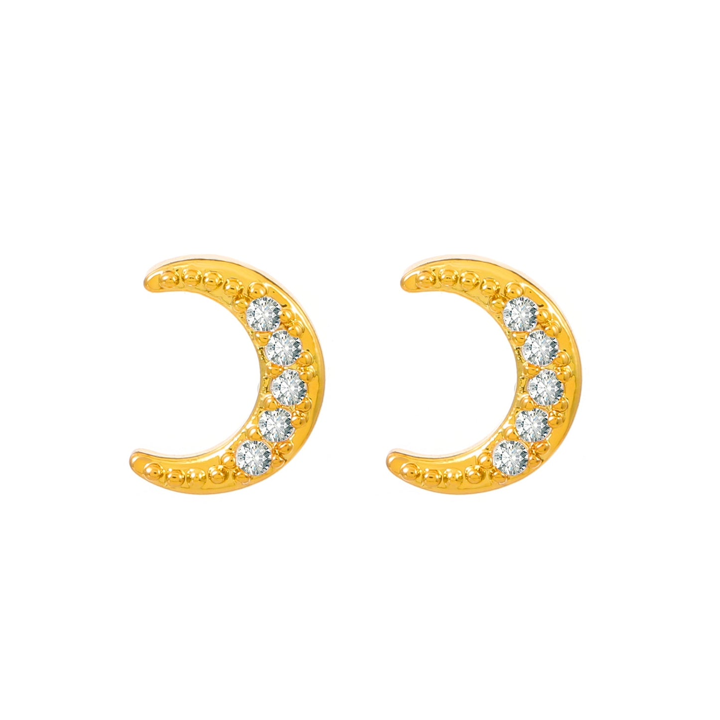 Mini Moon Stud Earrings Fashion Women Summer Party Jewelry Girls Gifts