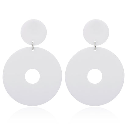 Acrylic White Drop Earrings Women Travel Fashion Cartoon Earrings Creative