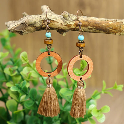 17 Styles Long Bohemian Shell Vintage Flower Fringed Dangle Earrings Women Party