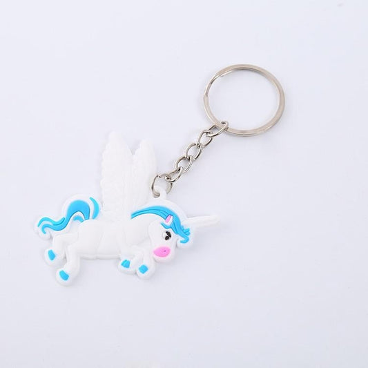 Unicorn With Wings Keychain Party Gift Cute Keyring Cartoon DIY Jewelry Souvenir