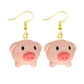 Pink Pig Dangle Earrings Women Gifts Earring Cute Girls Eardrop Jewelry