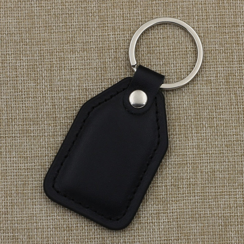 3 Styles Simple PU Leather Key Chains Solid Color Car Keychain Accessories