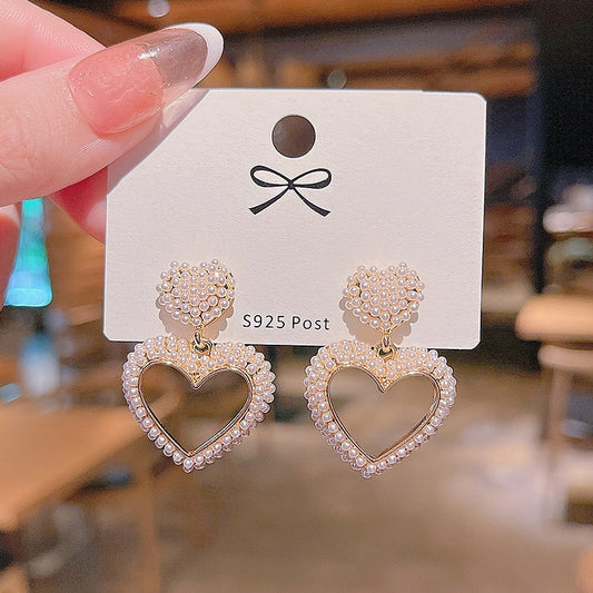 Pearl Dots Pattern Dangle Earrings Creative Ear Pendants Accessories Women