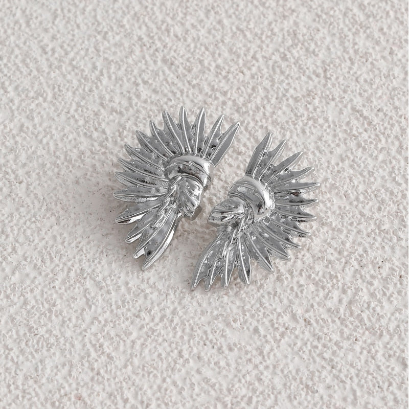 Retro Egyptian Pharaoh Stud Earrings For Women Trendy Glamor Girls Alloy Jewelry