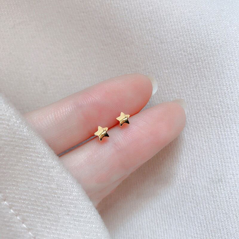 14 Styles Mini Cute Sheep Dolphin Moon Star Heart Rabbit Stud Earrings Women