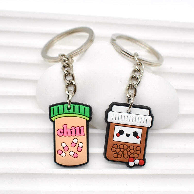 Vaccinated Keyring Gift for Nurse Doctor Medical Personnel Cute Cartoon Style