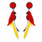 Red Parrot Acrylic Drop Earrings Women Travel Fashion Cartoon Earrings Creative