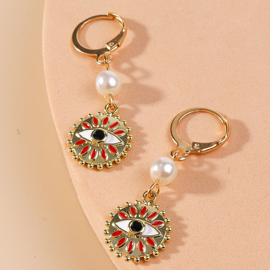 Eye Pendant Drop Earrings Women Creativity Jewelry Cute Earring Girls Gift