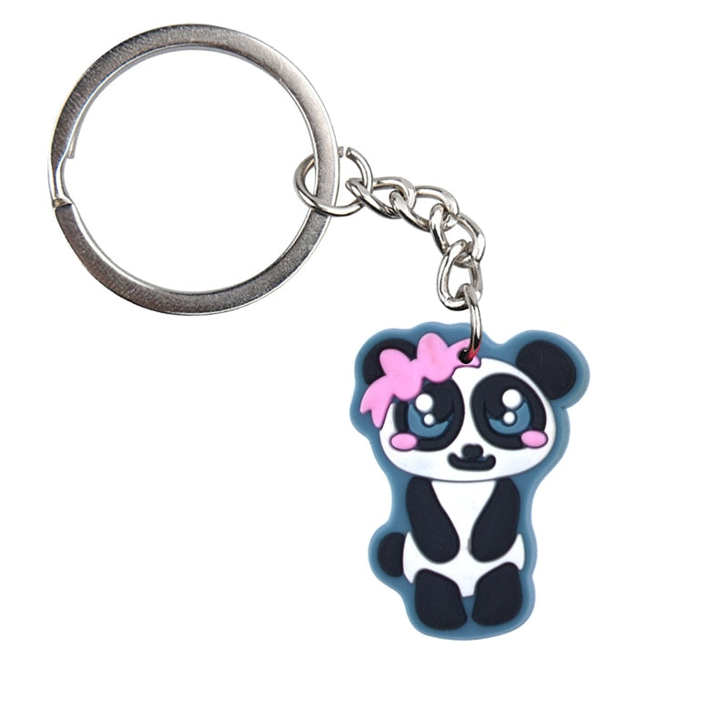 24 Styles Frog Tiger Chicken Panda Animals Cartoon Keychain Lovely Shape Key