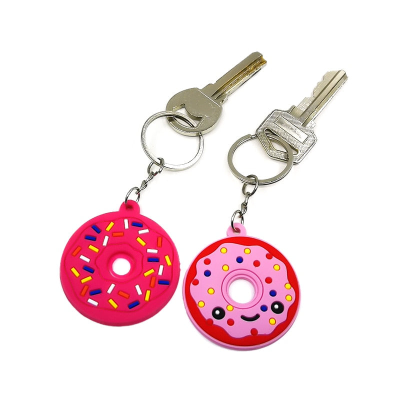 19 Styles Fast Food Junk Food Sweets Treats Keychain Cartoon Key Holder Car