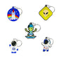 5 Styles Creative Magic Space series Keyring Cute Cartoon Style Keychains Bag
