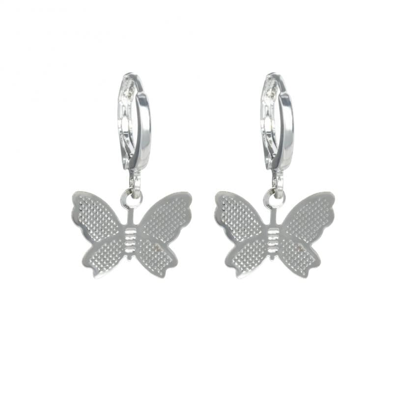 Mini Metal Butterfly Drop Earrings Jewelry For Women Fashion Accessories Trendy