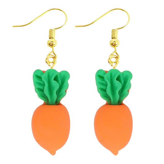 Carrot Drop Earrings Women Art Fashion Cartoon Earrings Creative Jewelry